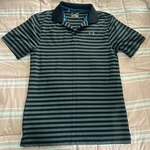 Under Armour Men's Gray and Black Polo Shirt